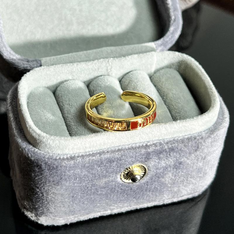Caibao Series Open Ring Women'S Simple Fashion Niche Design Sweet Cool Light Luxury High-End Accessories
