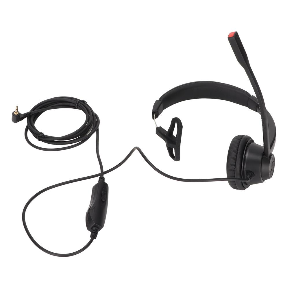 Telephone Headset Volume Adjustment Microphone Mute Monaural 2.5mm Business Headset for Call Centres Telemarketing
