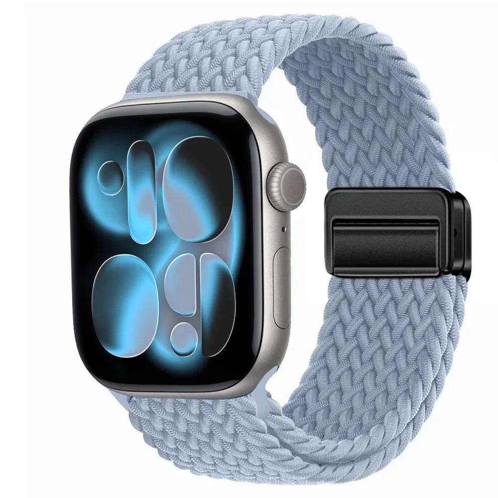 Nylon Strap for Apple Watch 11 10 46mm 42mm/Ultra 3 2 1 49mm Magnetic buckle Wristband iWatch 9 8 7 6 5 4 SE 45mm 44mm 41mm 40mm