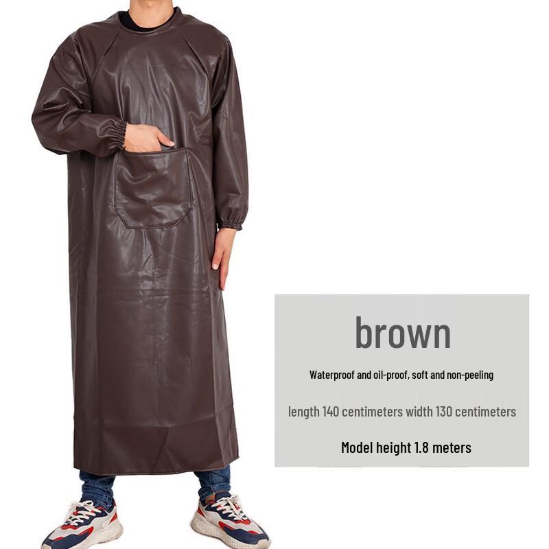 Three Dolphins UD Leather Waterproof Long-Sleeve Apron