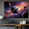 2D Artistic Outer Space Tapestry for Content Creation & Home Decor