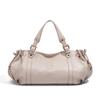 Borsa a Tote di Lusso Vintage Popolare da Donna in Morbido PU Monocolore Grande Capacità Essenziale Quotidiana Casual Borsa a Spalla
