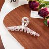 Korean New Fashion 11.5cm Geometric Hollow Hair Clip Simple Marbling Acetic Acid Shark Clip Hair Accessories