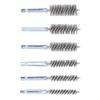 6pcs 1/4 Inch Hex Shank Stainless Steel Bore Brush Set 8/10/12/15/17/19mm Stainless Steel Bristles Wire Brush for Drill
