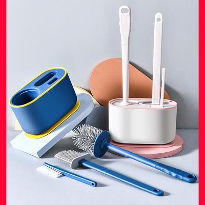 Wandmontierte Toilettebürste mit langem Griff Badezimmerreinigungsset