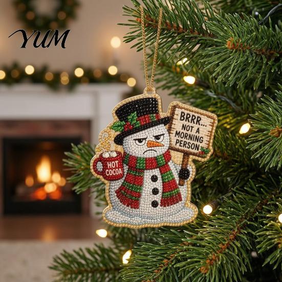 Handmade Christmas Stocking Stuffers Hanging Faux Pearl Art Kit for Adult, DIY Bead Fun Classroom Craft Rewards Painting Ornament, Holiday Set