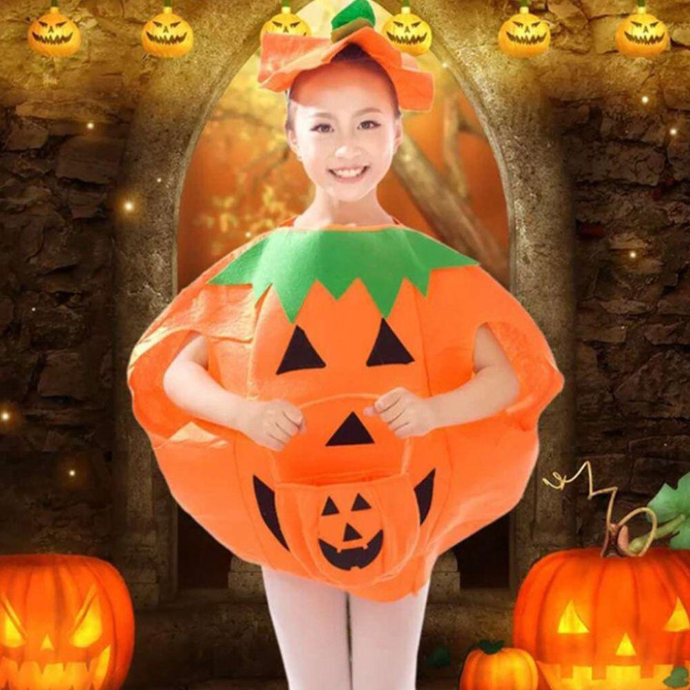 Costumes Outfit Party Masquerade Cloth Halloween Costume With Hat and Bag Pumpkin Costume
