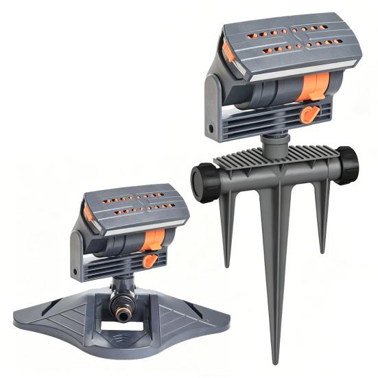 16-Nozzle Oscillating Sprinkler Adjustable Spray Mist Sprinkler 360-Degree Automatic Rocking Sprinkler for Garden Backyard Lawn Irrigation