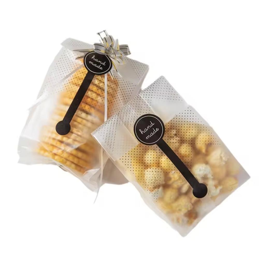 50pcs Plastic Cookie Packaging Bags Transparent Bread Wrapping Bags Cellophane Bags  Bundt Cake