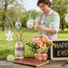 8pcs Easter Egg Ornaments  Spring Egg Decoration Tree Pendant Small Spring Ornaments for Photography Bookshelf Centerpiece Home