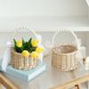 Charming Accent Wedding Basket Willow Basket Woven Flower Basket
