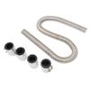 48inch   Flexible Coolant Water Hose Kit   Heat Resistant Stainless Steel Heat Dissipation Hose Set with 4