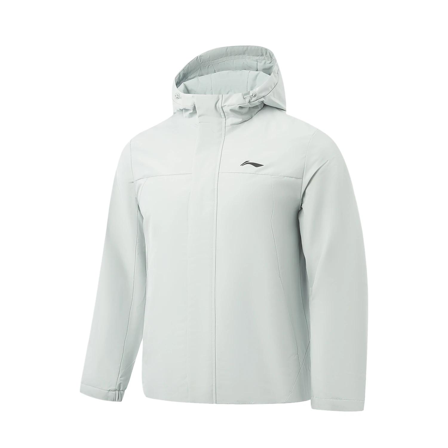 Li-Ning Casual Hooded Simple Short Versatile Fashion Cotton Jacket Men jackets AJMV227-4 XL