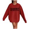 Women Autumn Winter Tops Women's Long Sleeve Sweatshirt Casual Crewneck Loose Fit Pollover Fleece Tops
