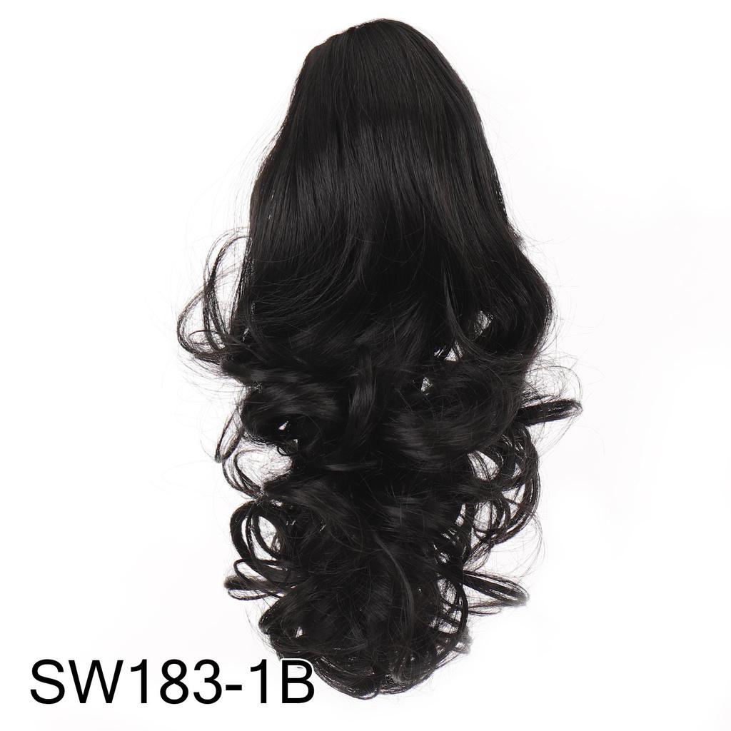 Bybrana Beauty Long Hair Bun Wig PonyTail Matte High Temperature Silk Fiber Claw Clip