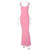 High Waist Slim Fit Backless Sling Dress