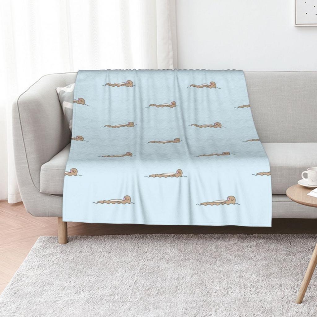 Sea otter Throw Blanket Anti Shedding Soft Fuzzy Blanket for Home