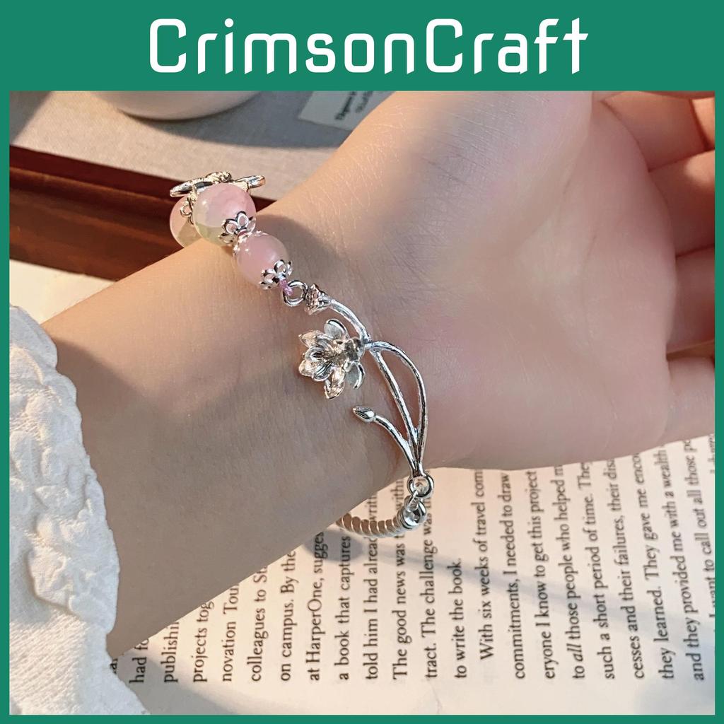 Pink Butterfly Delicate Bracelet Elegant Summer Fashionable Jewelry Women For