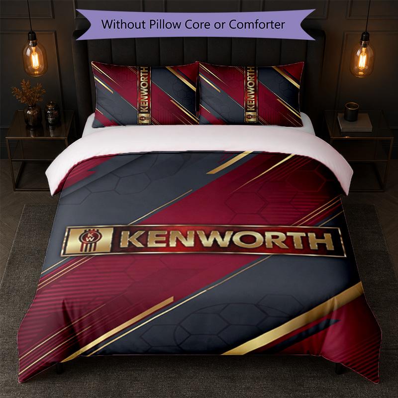 Set Biancheria da Letto Kenworth Stampa 3 Pezzi Copripiumino con Due Federe Biancheria da Letto Morbida per Camera da Letto Domestica