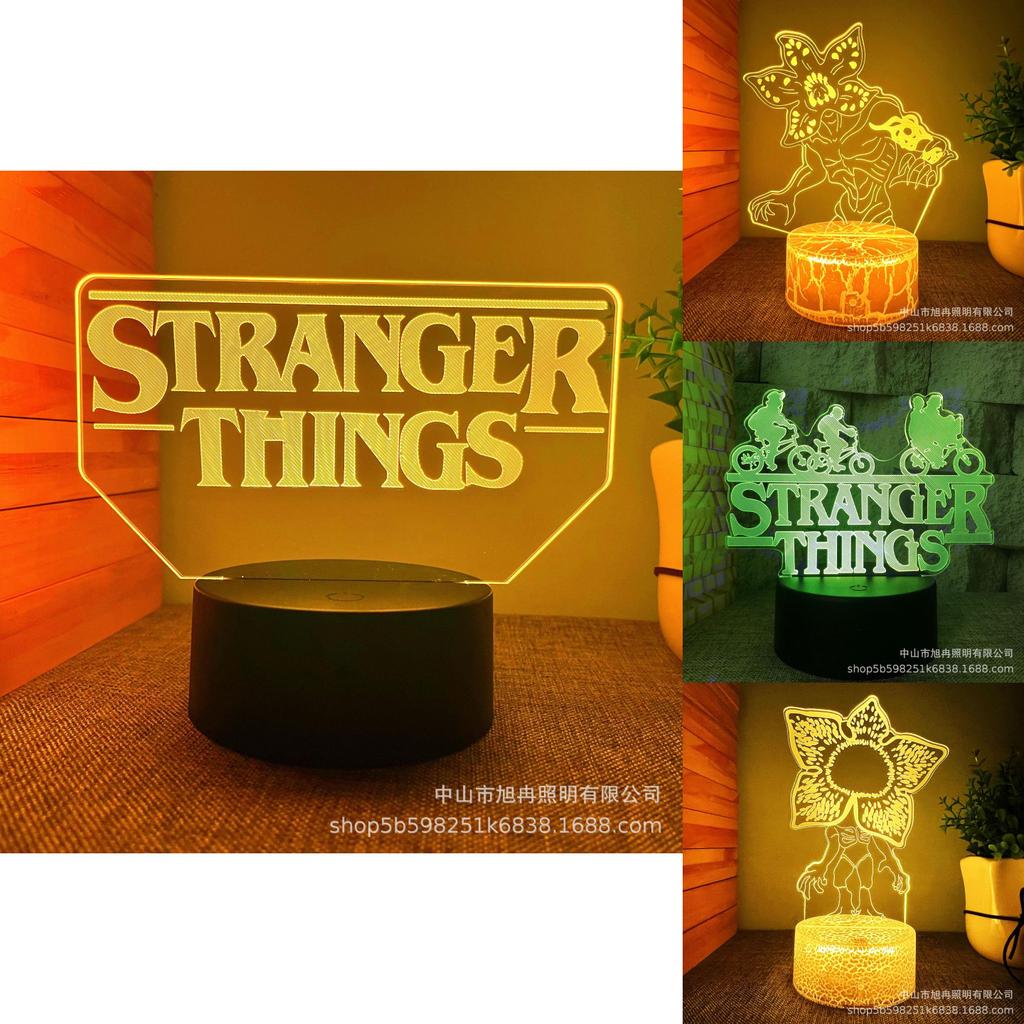 Stranger Things 3D LED noční světlo se 16 barvami na dálkové ovládání pro dekoraci dětského pokoje