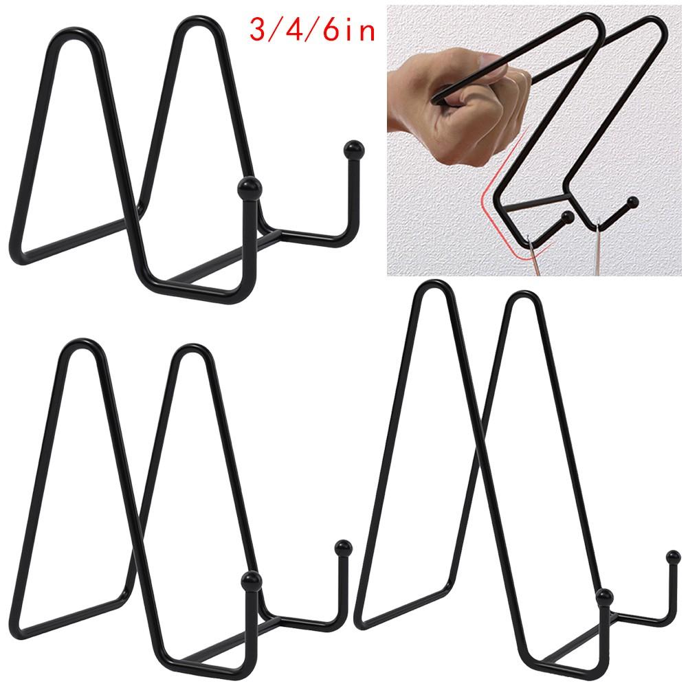 Diy Picture Frame Black Iron Plate Display Stand Rack Easel Storage Stand