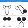 DREAMIZER 3" Motorcycle Handlebar Mirrors Black Round Rear View Side Mirrors Universal 8Mm 10Mm Compatible With Sportster 883 1200 Softail Dyna ATV