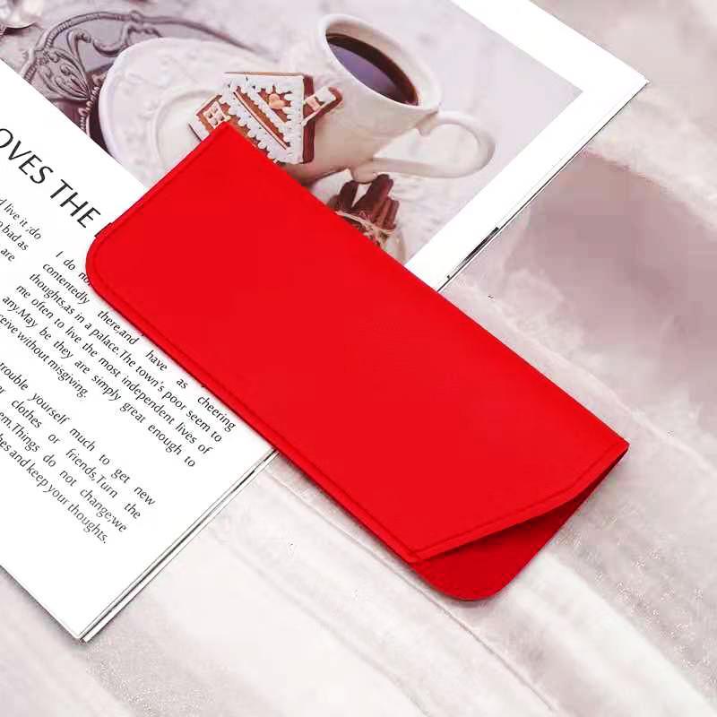 PU Soft Leather Bag Fashionable Eyewear Bag Myopia Eyewear Bag Internet Red For Outdoor Activities Accessory Storage Travel