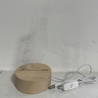 Podświetlany Uchwyt na Kostki do Gitary LEDowy Wyświetlacz do Przechowywania Praktyczny Mieści 6 Kostek z Drewnianą Podstawą