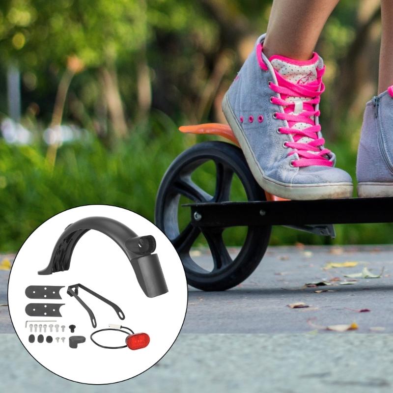 Electric Scooter Rear Mudguard Tire Splash Mudguard with Rear Taillight Back Guard for M365 Scooter Mudguard Brackets