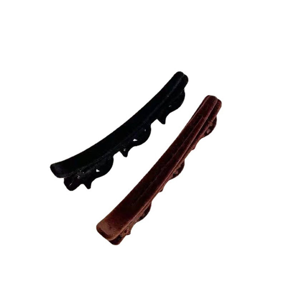 Design Velvet Korean Style Hairpin Teethed Duckbill Clip Braided Side Clip Women Hair Accessories