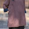 Johnature Women Vintage Shirts Tops Button Spring Chinese Style Solid Color Stand Long Sleeve Blouses