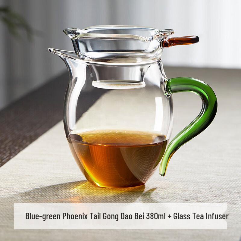 Premium Glass Gongdao Fairness Cup with Integrated Strainer