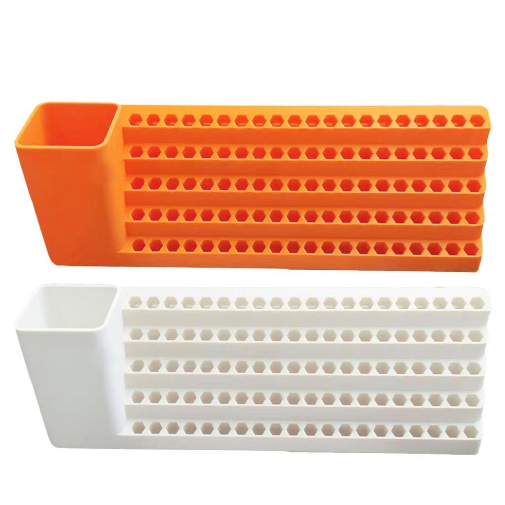 Layered Wall Mounted Screwdriver Bit Organizer Storage Box For 1/4" 6.35mm Torx Hexagonal Star Spanner Electric Holder Bits