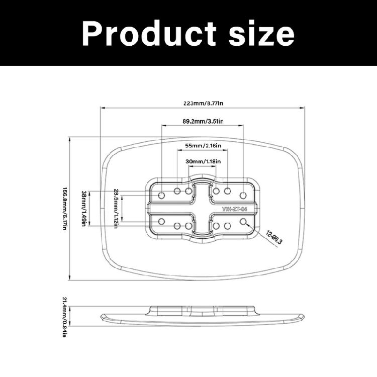 Verstellbare Leichte Fischfinder Unterstützung für Wasserfahrzeuge Mühelose Installation Sichere Klebebasis Breit