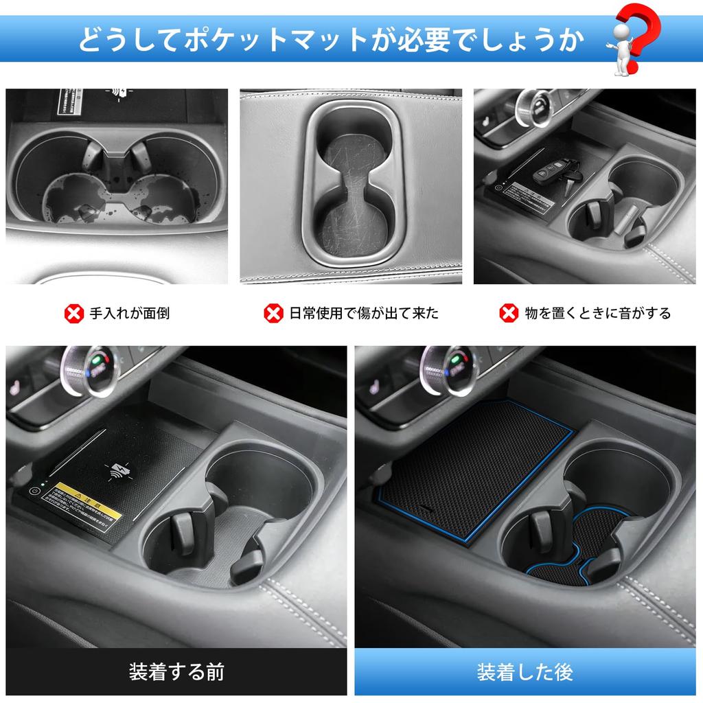 Auto Spec Interior Rubber Door Pocket Mats for Honda New RZ Series 2023 Designed for Rubber Interior Noise Mats ZR-V (April onwards), Vehicles,