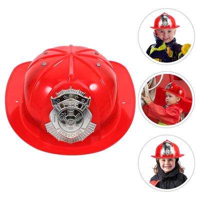2 Pcs Children Fireman Costume Accessory Party Favors Kids Firefighter Cosplay Hat Toys