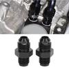 1 Pair 6An To 1/2-20 Inverted Flare Adapter Metal Structure Transmission Cooler Adapter Fitting Black