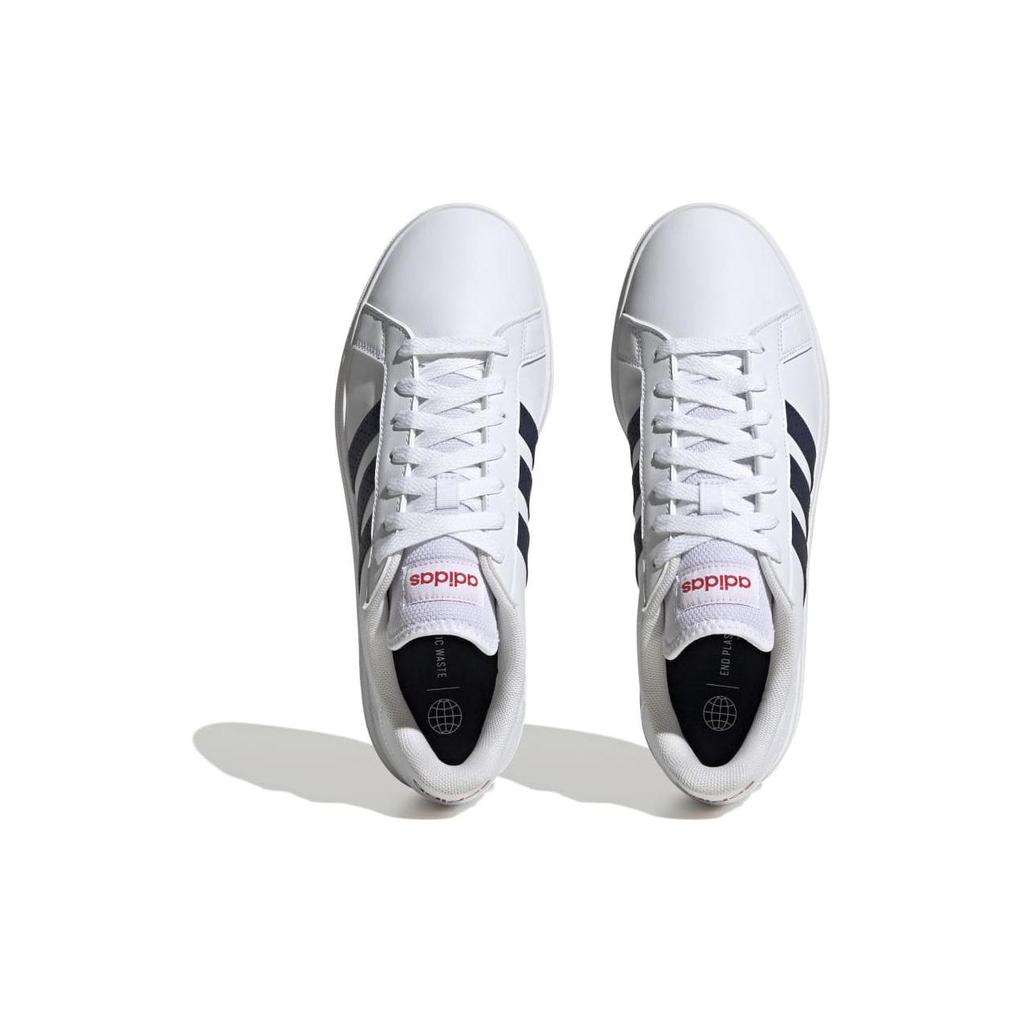 Adidas Neo Grand Court Base 2.0 Comfortable Daily Wear Durable Breathable Low-Top Lifestyle Sneakers Unisex Sneakers White Blue HR0230