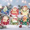 Ins Style Christmas Three-Dimensional Greeting Card Special-Shaped Folding Cartoon Gift Message Gift Box Decorative Card