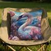 Elegant Swan Floral Cushion Cover Soft Reversible Durable Pillow Cover MultiScene Use for Home Car Daily Comfort