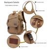 Trend Retro Men‘s Canvas Backpack Female Shoulder Bag Fashion Leisure Large Capacity Travel Bag College Student School Bag
