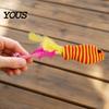 Entertaining Cat Toy Fish Shape Toy, Cotton Rope Lightweight with Hose Chew Feather Tassel Design, Wear-Resistant Scratch-Resistant Relieves