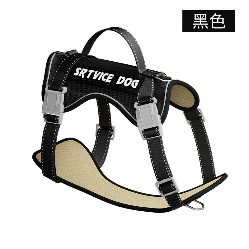 

New anti-break-free dog chest strap anti-explosion pet multi-functional traction rope pet supplies XS чёрный