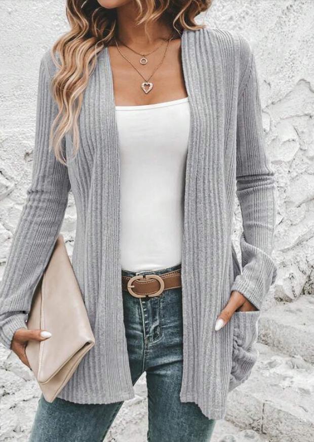 2025 Autumn Fashion Women's Knit Cardigan: Chic Long Sleeve Casual Jacket
