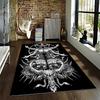"Dark Occult Illustration Carpet with Baphomet Design and Mystical Symbolic Art" Suitable for use as an anti-slip    for    room and bedroom sofas