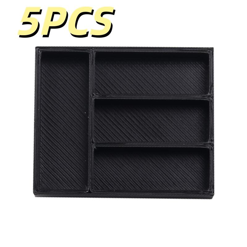 5Pcs 1/12 Dollhouse Tableware Sundries Storage Tray Table Drawer Storage Case Dressing Desk Jewelry Stationery Organizer
