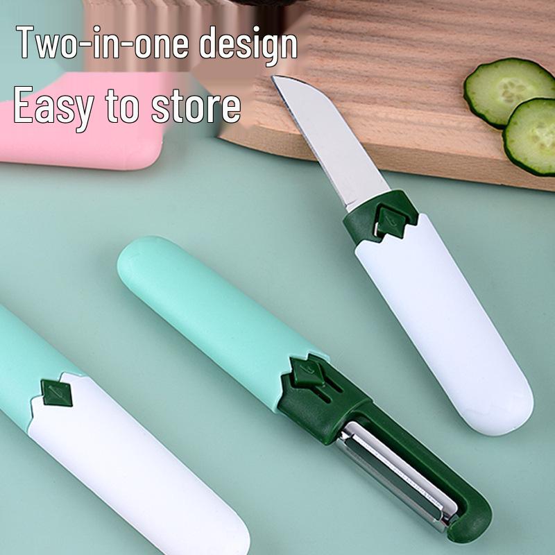 2-in-1 Portable Stainless Steel Fruit Knife and Peeler