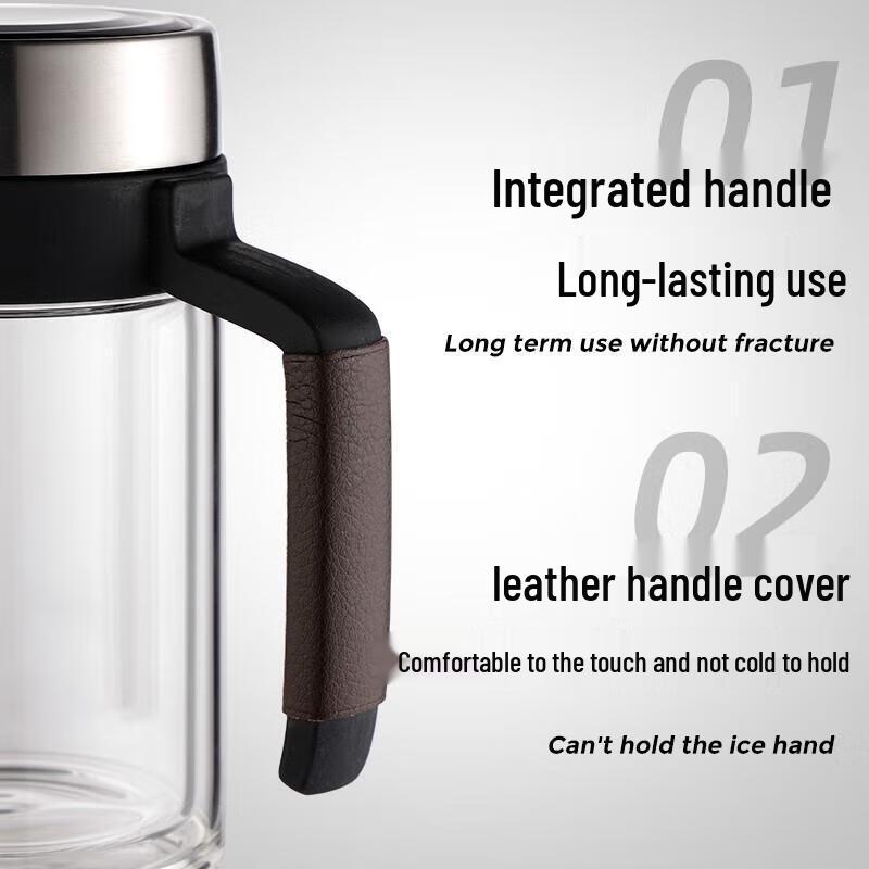 Fuguang G1811 Double-Layer Glass Office Mug