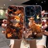 Leaves Fall Fox Halloween Phone Case For IPhone 17 Air 16 E 15 14 8 7 Plus 13 12 Mini 11 Pro Max Anti Transparent Drop Cover