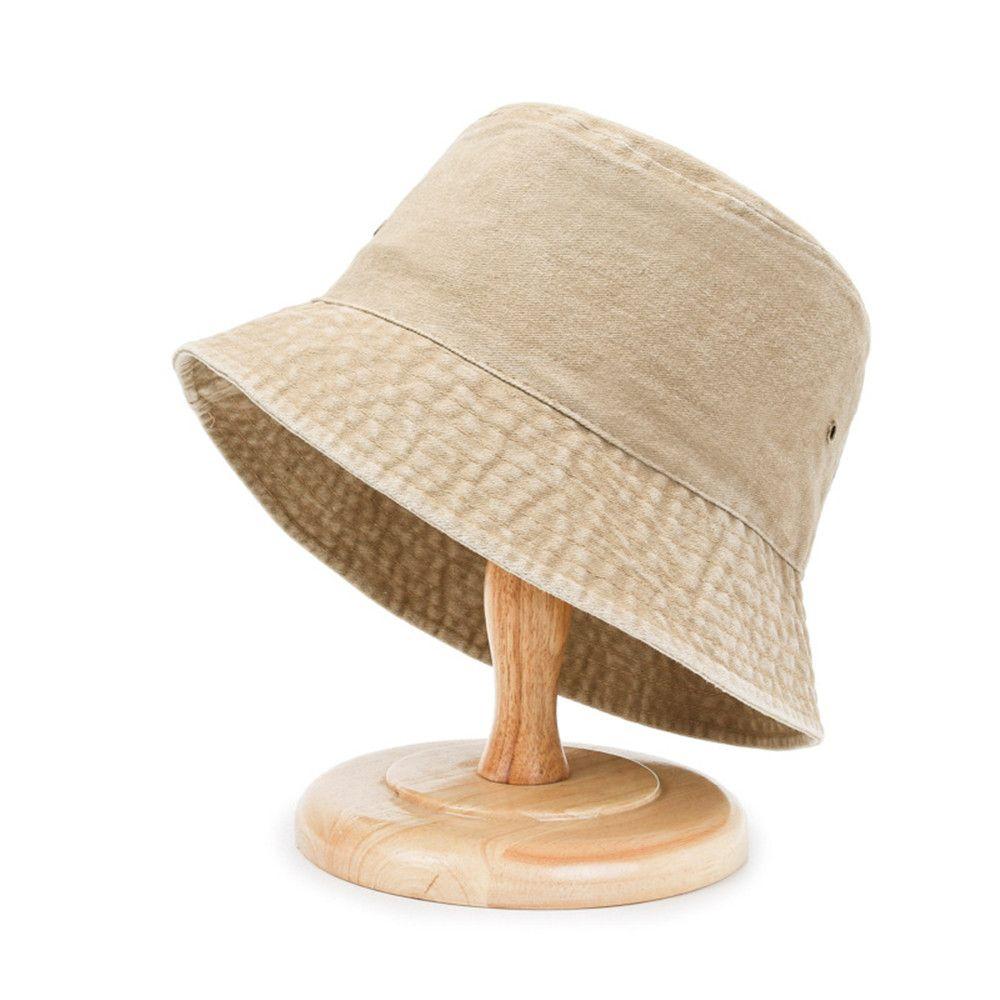 Summer Outdoor Sunscreen Washed Denim Casual Sun Hat Bucket Hat Beach Fishing Cap Fisherman Cap